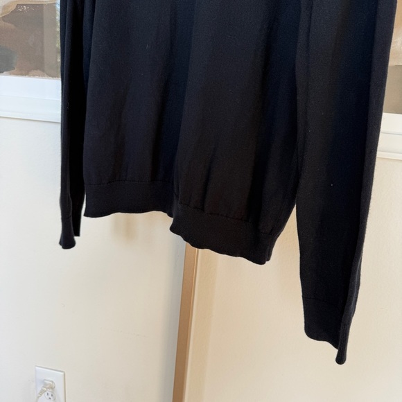 14th & Union Men’s XL Black V-Neck Pullover Sweater Long Sleeve Cashmere Blend - Picture 7 of 10